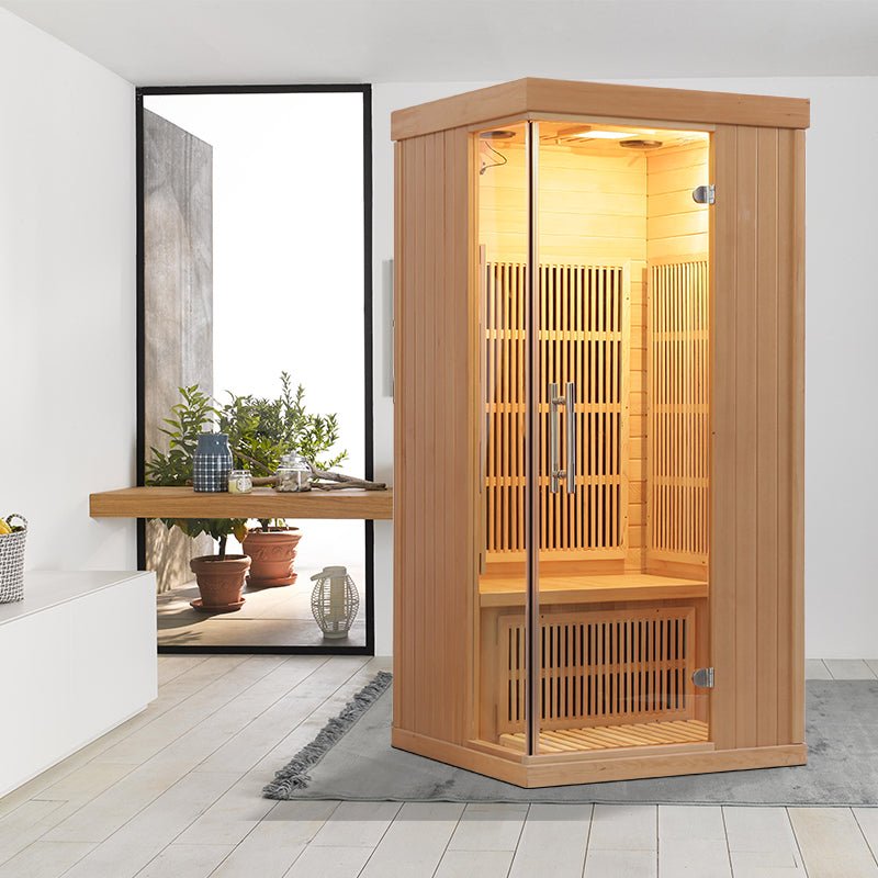 Carbon Heaters Glass Door Infrared Sauna Room - The Sauna World