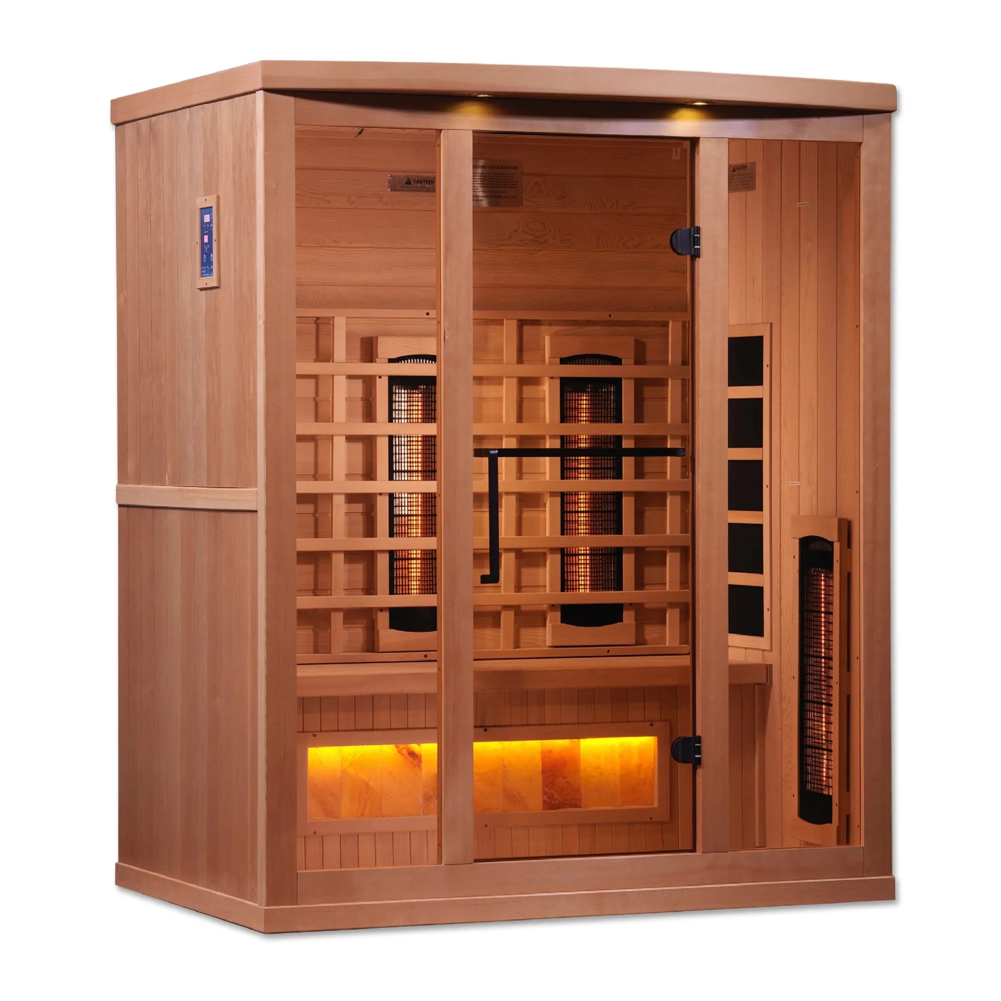 Golden Design Reserve Edition GDI-8030-02 Full Spectrum Sauna with Himalayan Salt Bar - The Sauna World