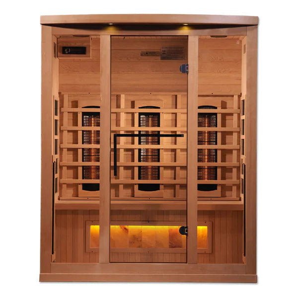 Golden Design Reserve Edition GDI-8030-02 Full Spectrum Sauna with Himalayan Salt Bar - The Sauna World