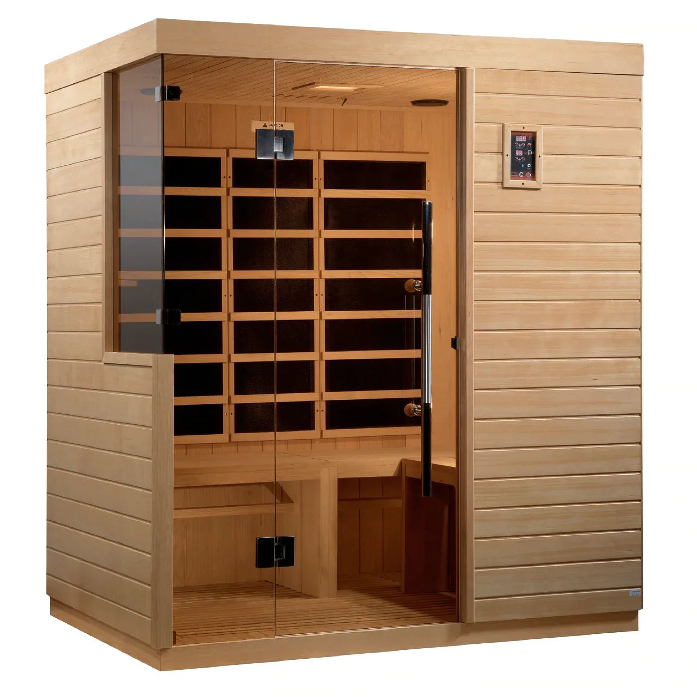 Golden Designs Bilbao 3 Person Ultra Low EMF FAR Infrared Sauna - The Sauna World