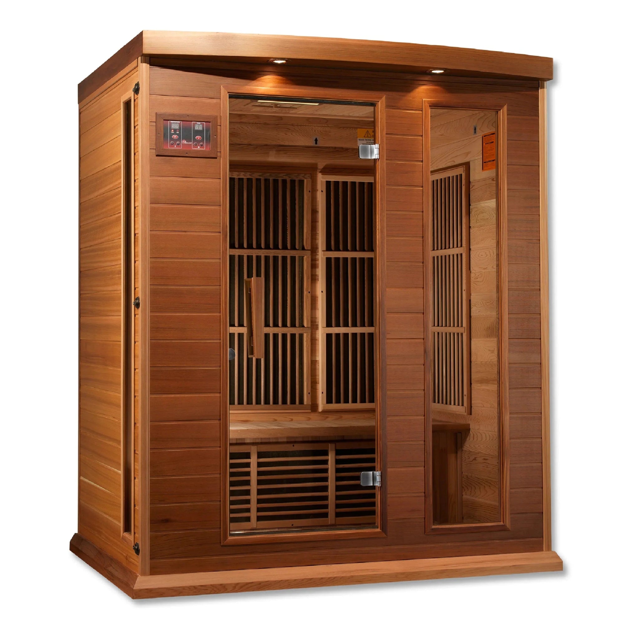 Golden Designs Maxxus "Montilemar Edition" 3 Person Near Zero EMF FAR Infrared Sauna - Canadian Red Cedar - The Sauna World